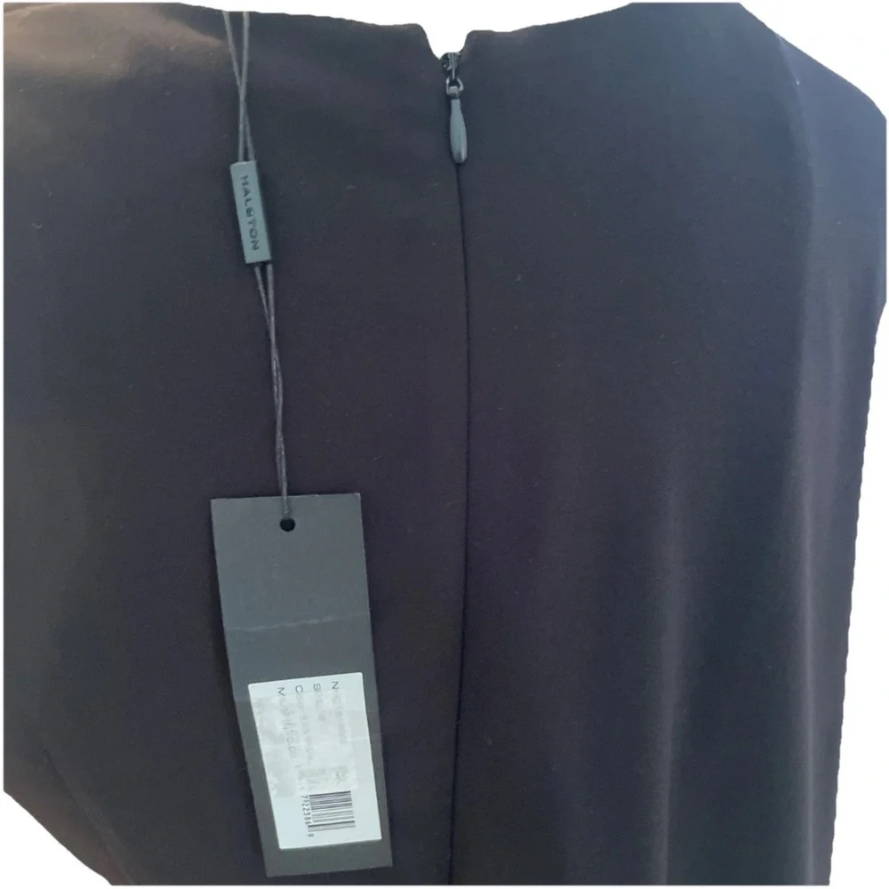 Halston Heritage Black and White cape Dress 12 NWT - Picture 5 of 6